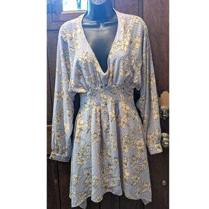 VICI Lavender V-Neck Floral Dress (Women's Size S)